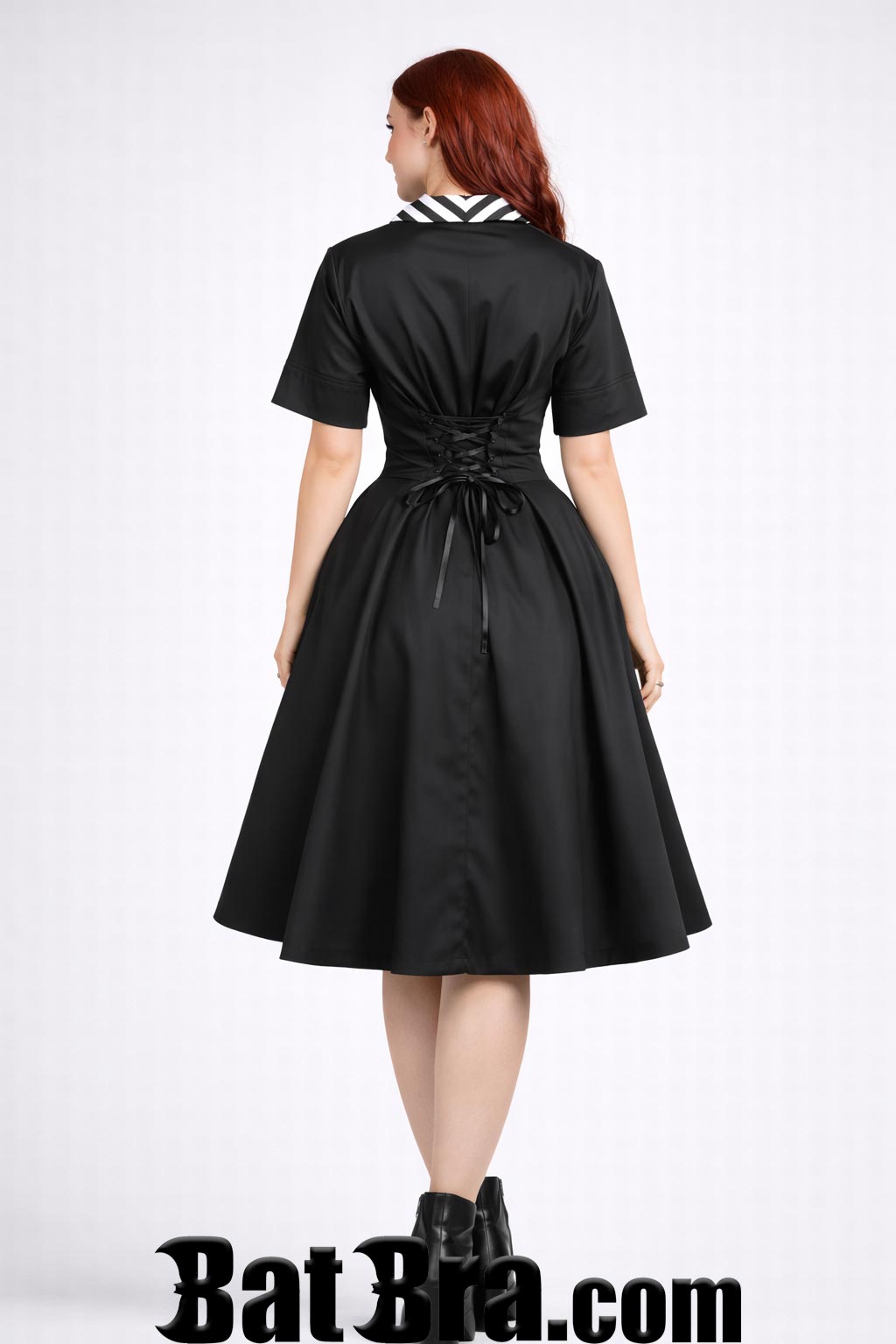 Striped Cuff Shirtdress