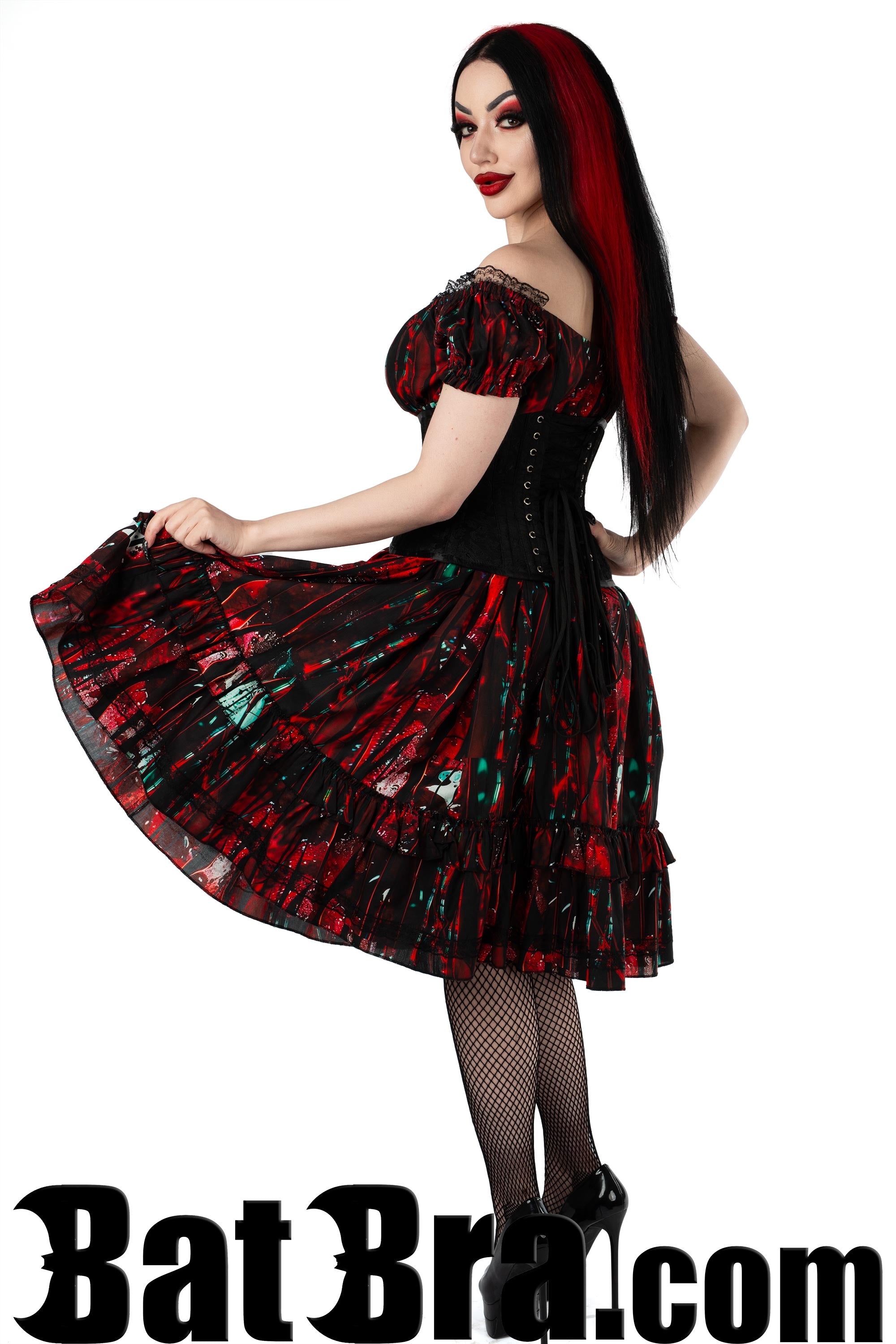 Swing Dress With Blood Motif