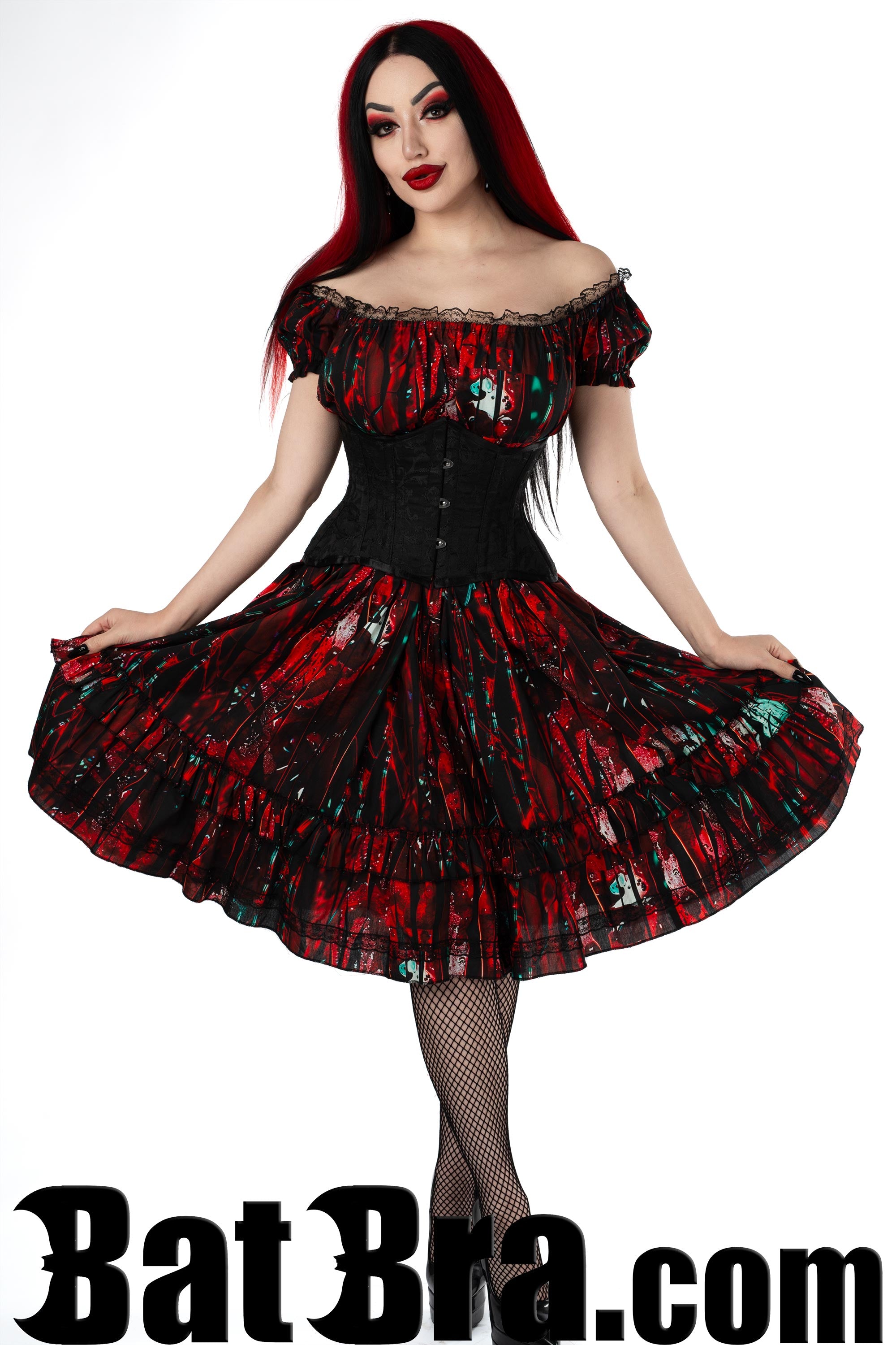 Swing Dress With Blood Motif