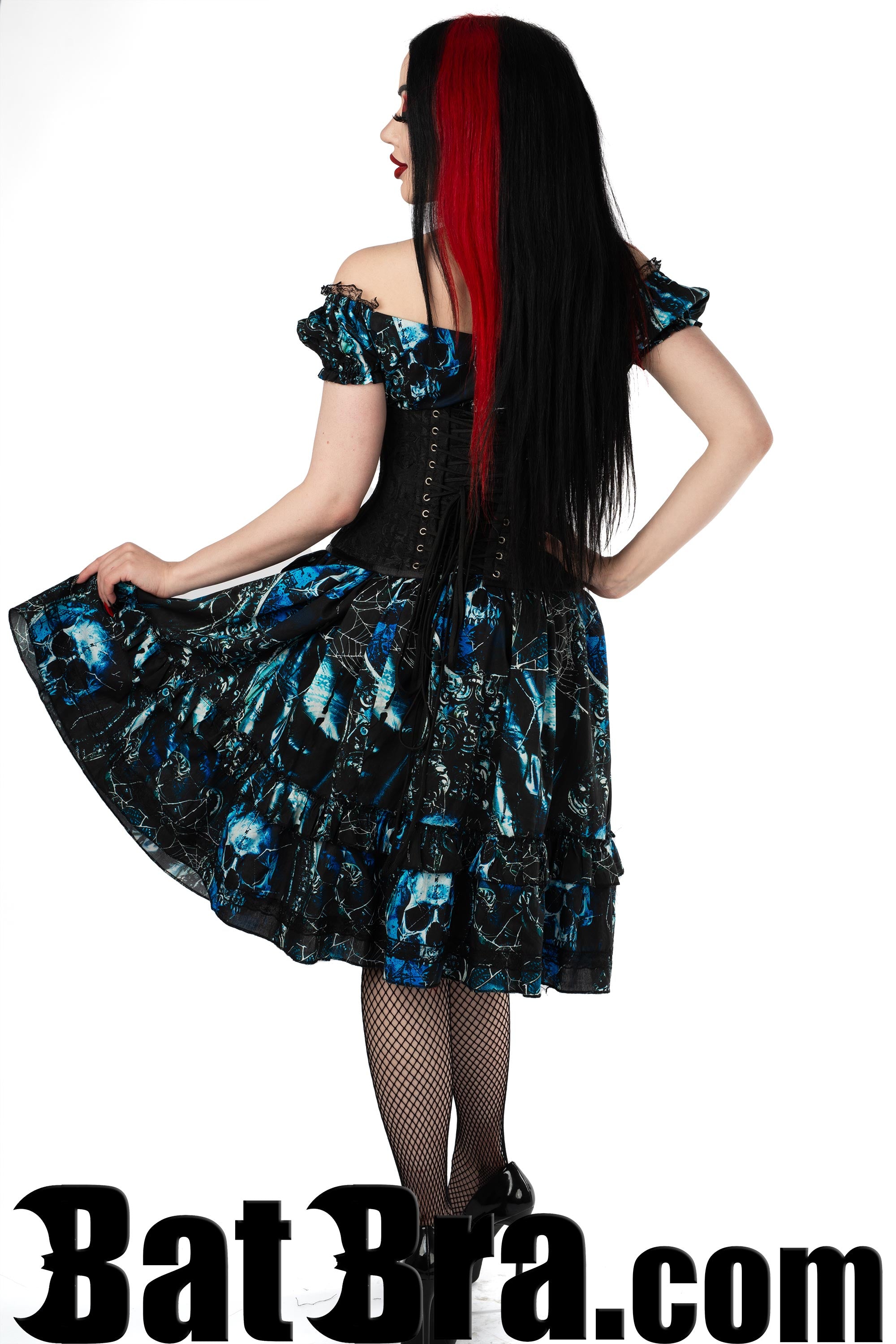 Swing Dress With Skull Motif