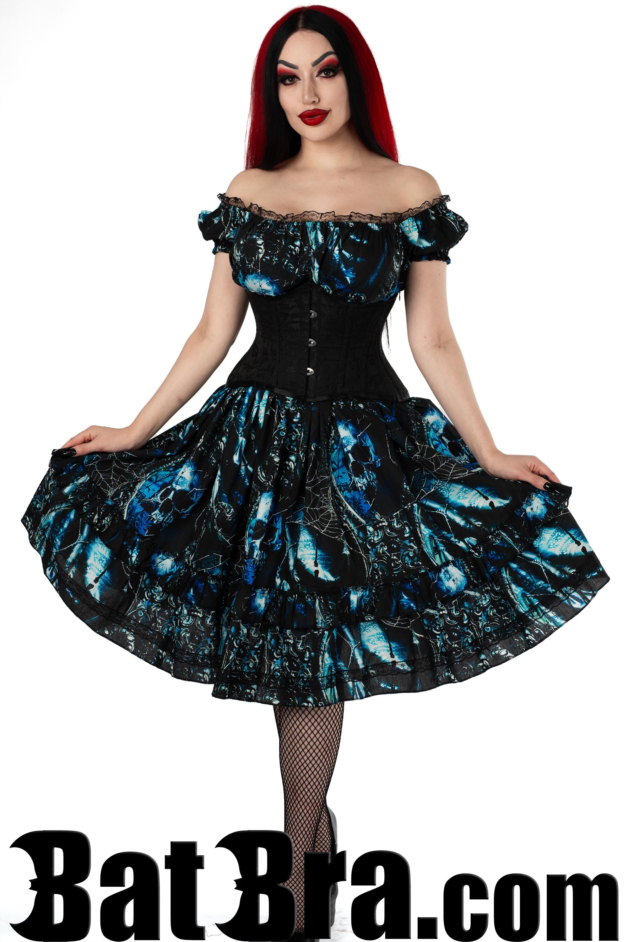 Swing Dress With Skull Motif