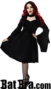 Velvet Bell Sleeve Dress