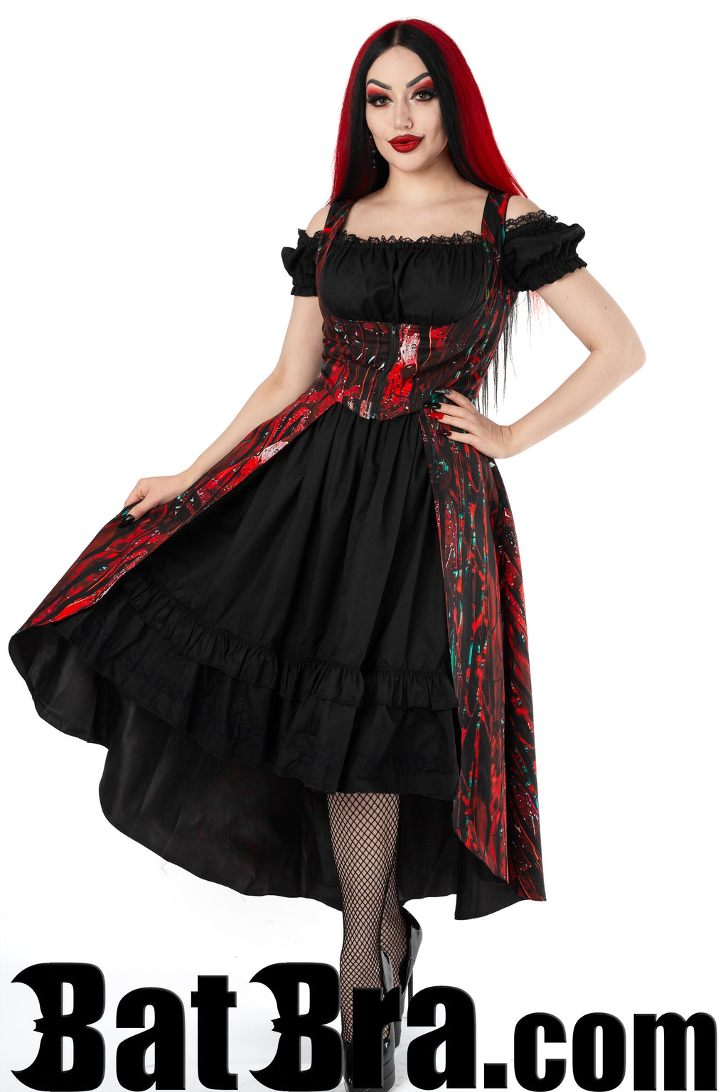 Waistcoat Dress With Blood Motif