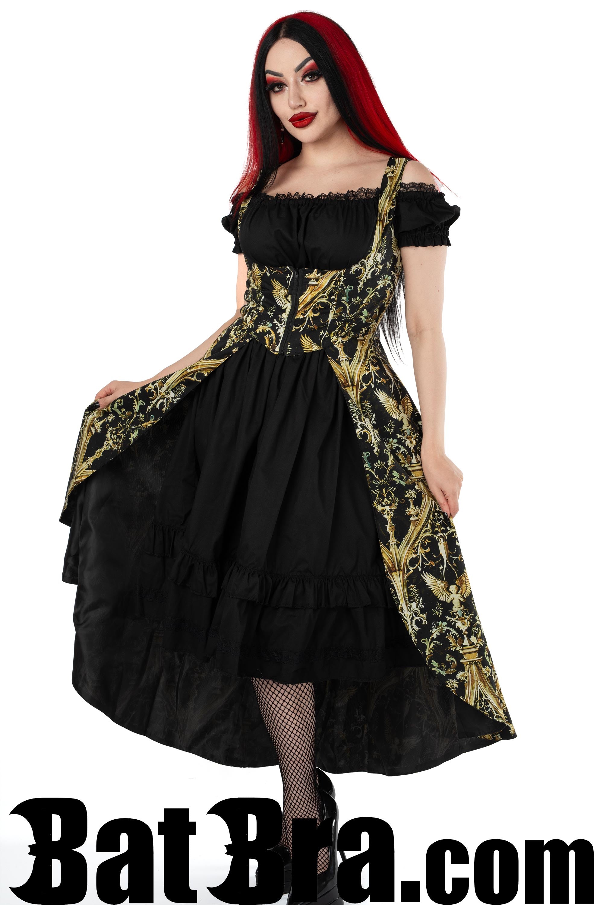 Waistcoat Dress With Cherub Motif