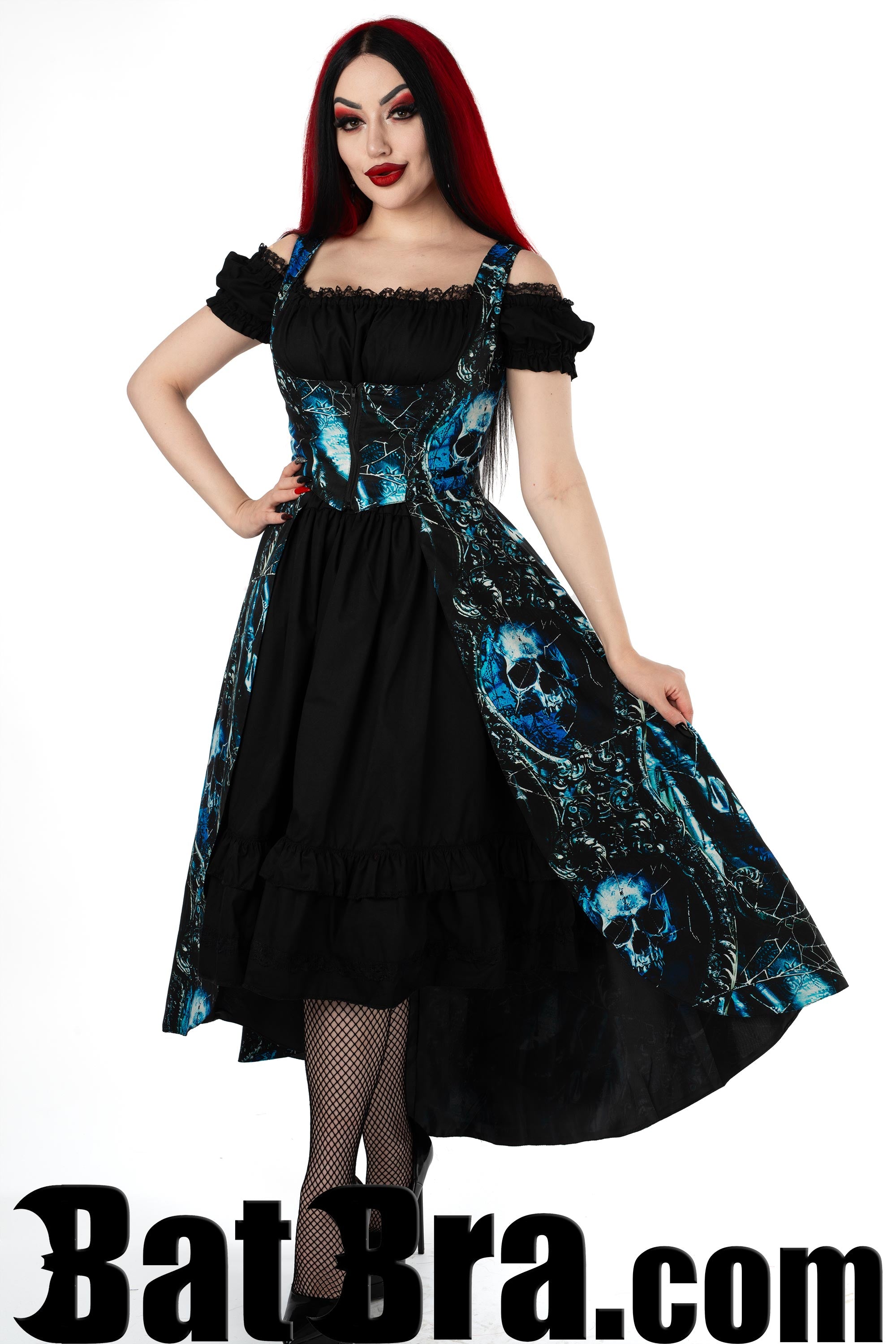 Waistcoat Dress With Skull Motif