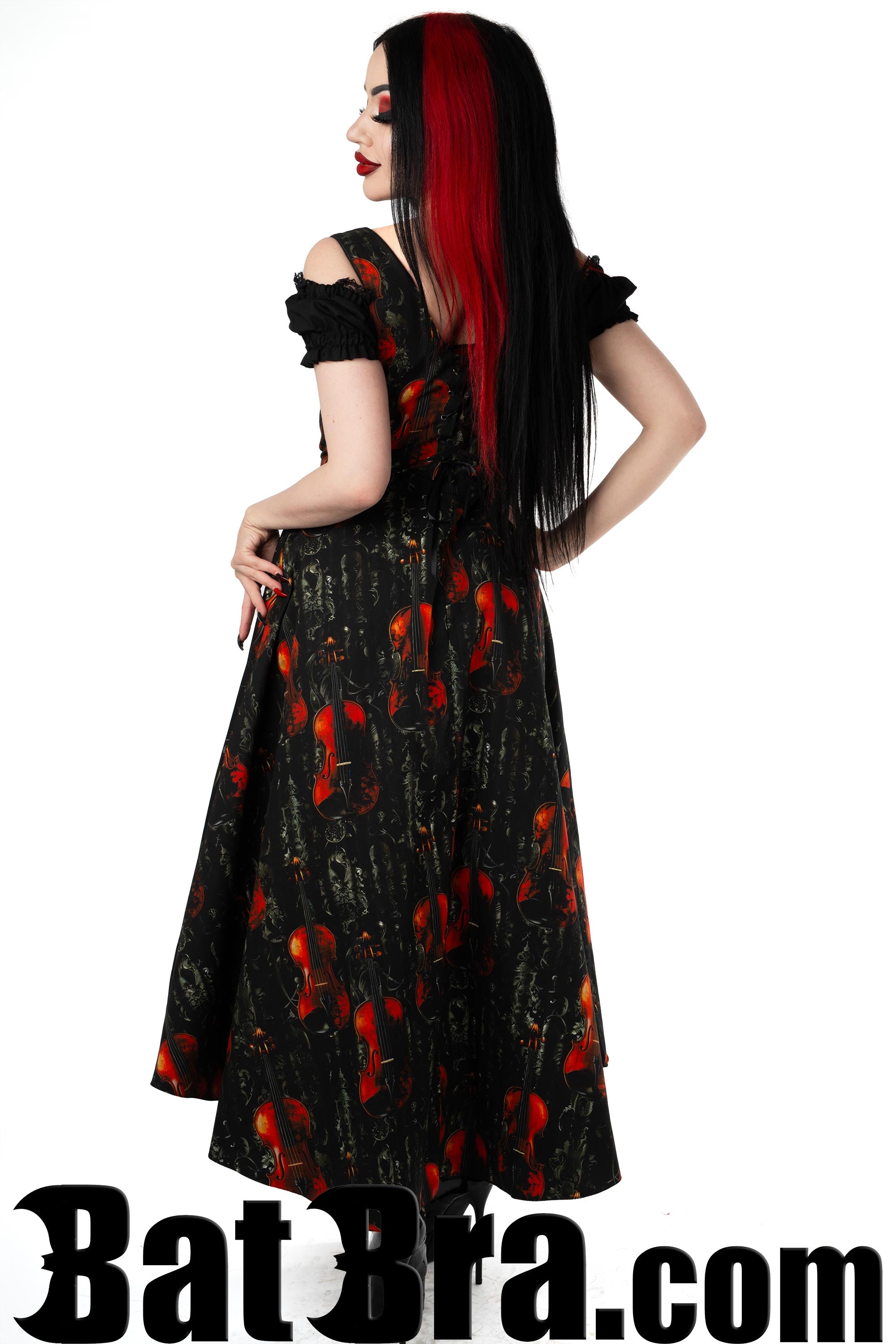 Waistcoat Dress With Violin Motif